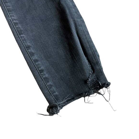 Frame Le High Skinny Jeans Billups Chew Light Black Cropped Stretch Size 26 - Picture 3 of 11